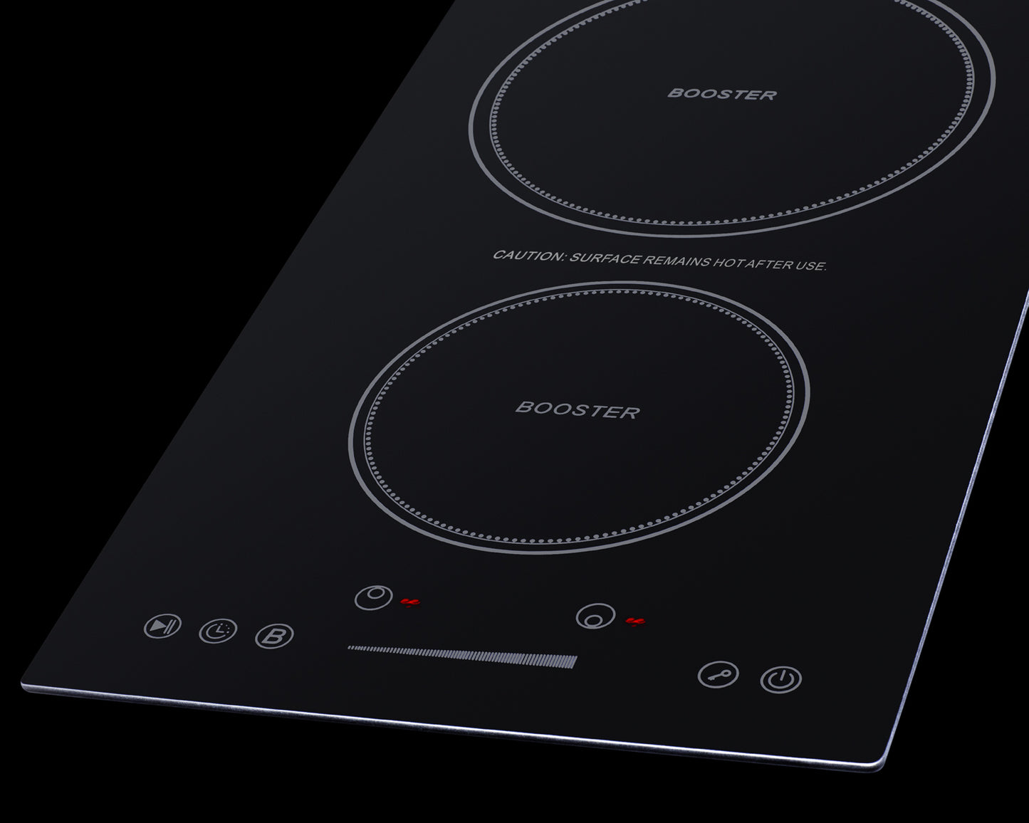 12" Wide 208-240V 2-Zone Induction Cooktop With Safety Shutoff