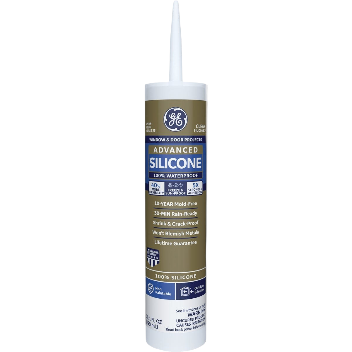 Clear silicone sealant tube for window and door projects in Paint & Supplies and Under $50 collections
