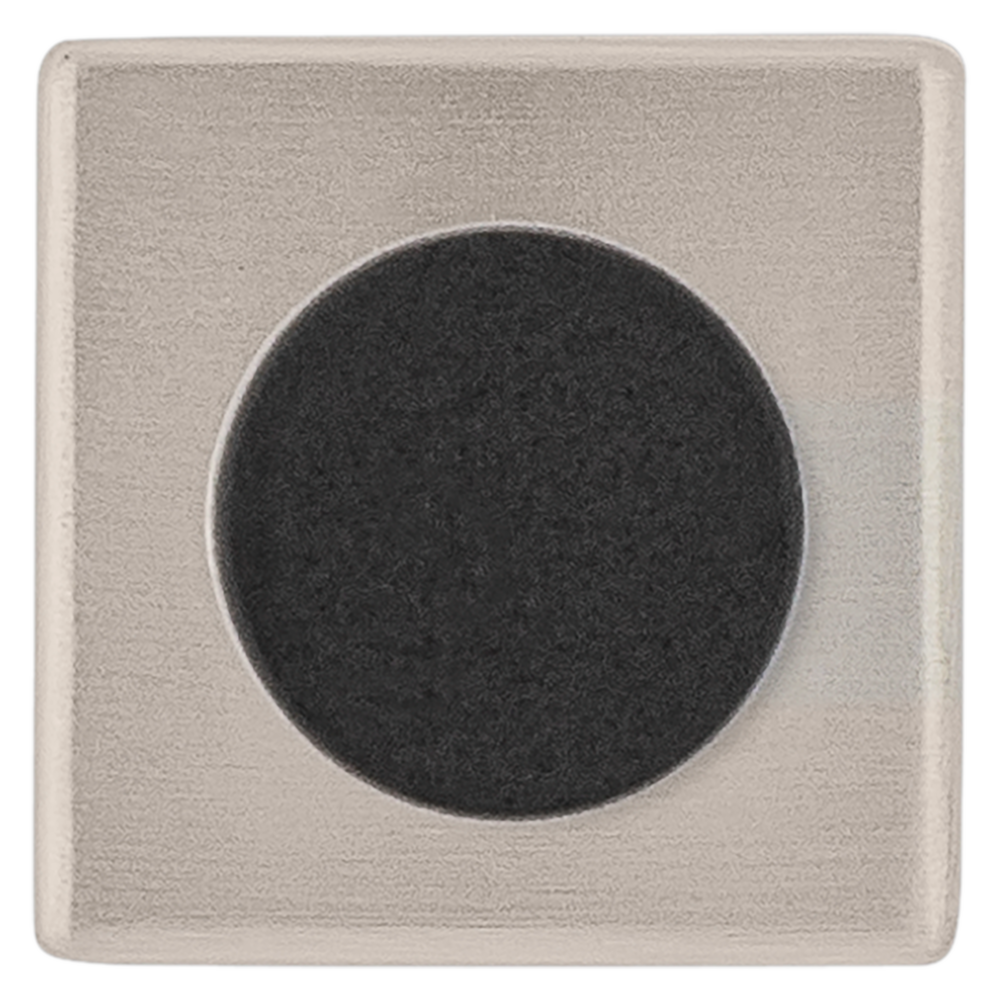 Square satin nickel wall protector with black felt center for door accessories in home improvement under $25