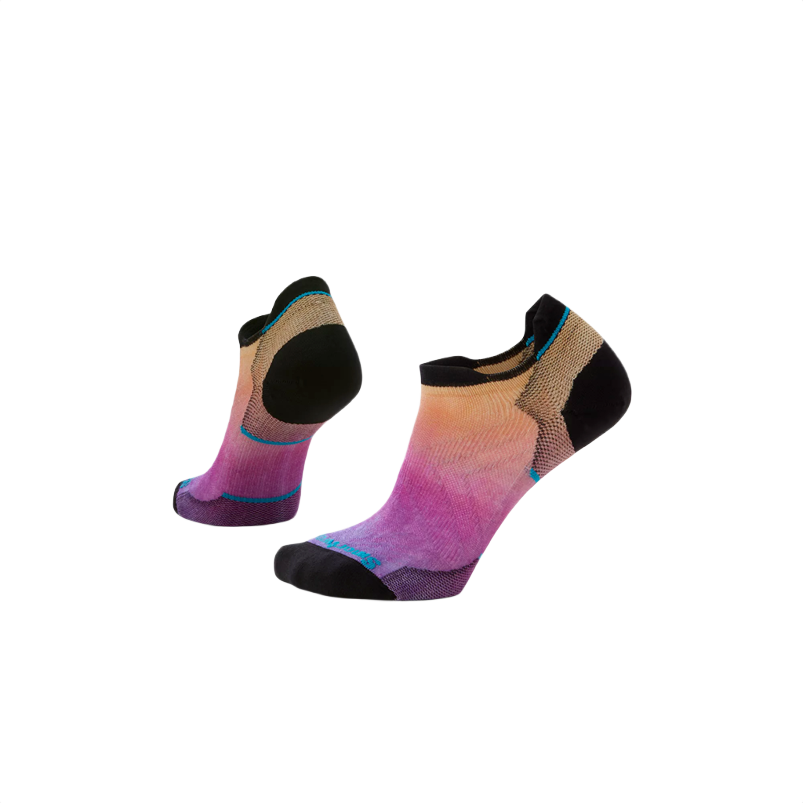 Pair of low ankle socks in tandoori orange ombre print with cushioning, part of the Smartwool socks collection under $50