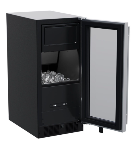Built-in 15-inch clear ice machine with factory-installed pump and digital controls from Refrigerators and Appliances collections