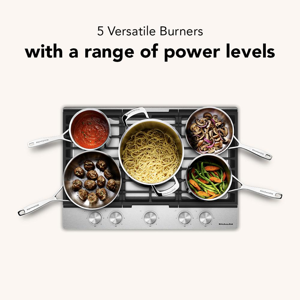 KitchenAid® 30 in. Gas Cooktop with 5 Versatile Burners