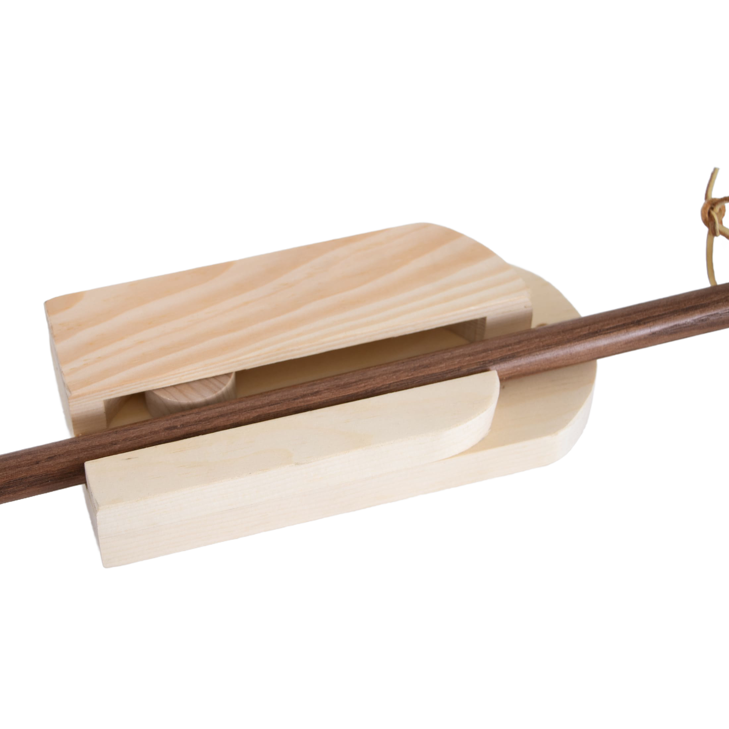 Handcrafted natural wood wall-mounted broom holder with simple design in Cleaning Tools and Home Improvement under $50 collections