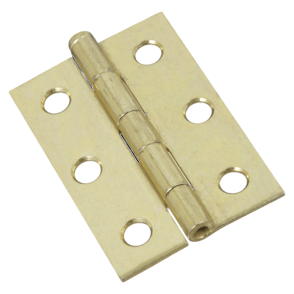 Brass loose-pin narrow hinge with six screw holes for door hardware and home improvement projects under $50