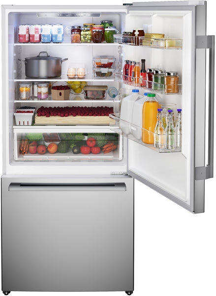 100 Series, Freestanding Bottom Freezer Refrigerator, Stainless steel (with anti-fingerprint), Total No Frost