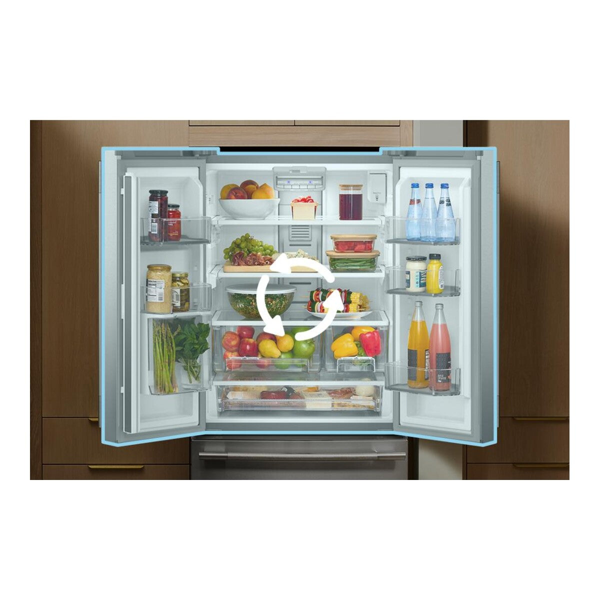 20 Cu. Ft. 30-Inch French Door Refrigerator with Interior Ice and Water Dispenser in PrintShield® Stainless Steel