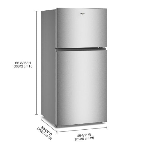 Whirlpool® 30-inch Wide Top Freezer Refrigerator with Total Coverage Cooling- 19 Cu. Ft.
