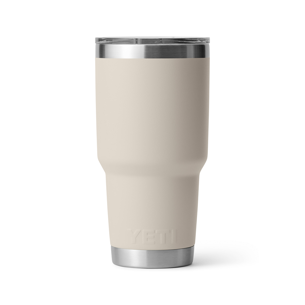 Beige insulated stainless steel tumbler with clear magslider lid for hot and cold drinks in Drinkware and Kitchenware collections under $100