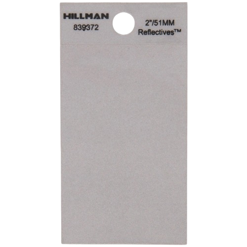2 inch black and silver reflective mylar square cut sticker blank for tools and home improvement use