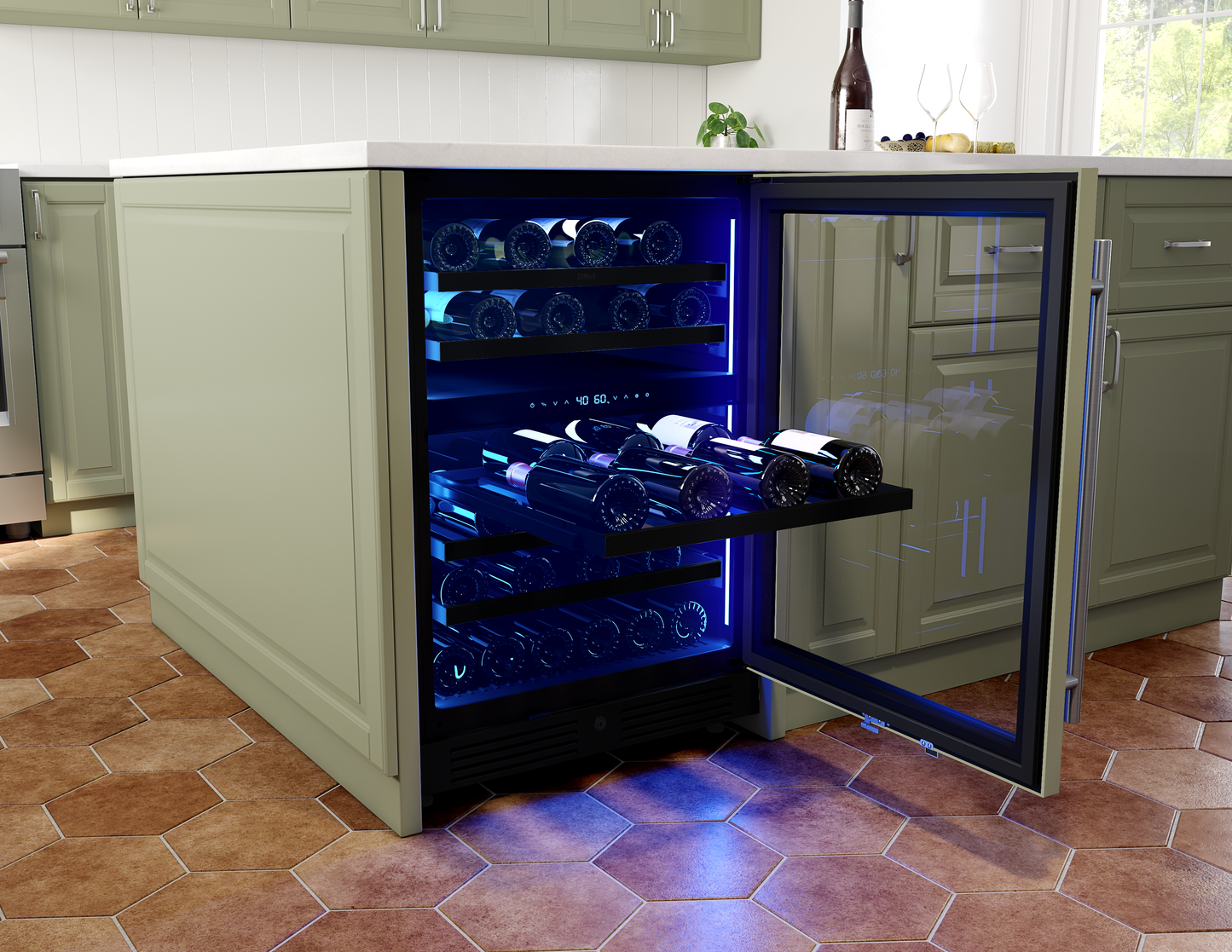 Wine Cooler 24", Reversible, Dual Zone