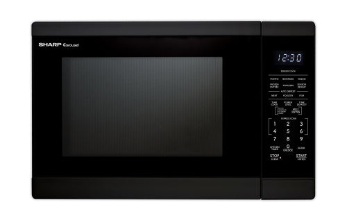 Black Sharp microwave oven with digital control panel and LED display in Microwaves and Kitchen & Kitchenware collections