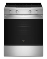 30-inch stainless steel electric range with smooth cooktop and control knobs from Ranges and Appliances collections