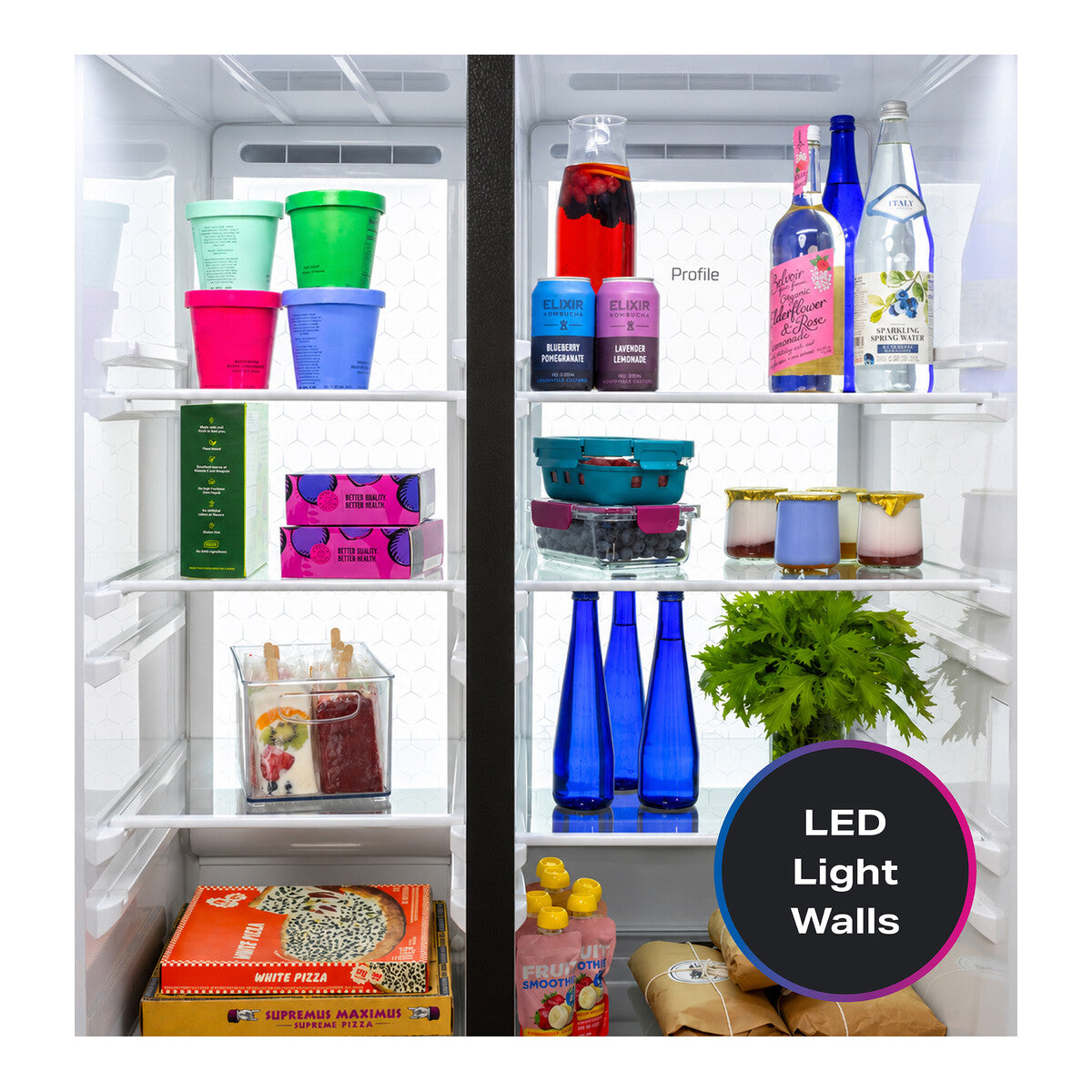 GE Profile™ ENERGY STAR® 27.8 Cu. Ft. Side-By-Side Refrigerator with Hands-Free AutoFill and CustomSize™ Ice