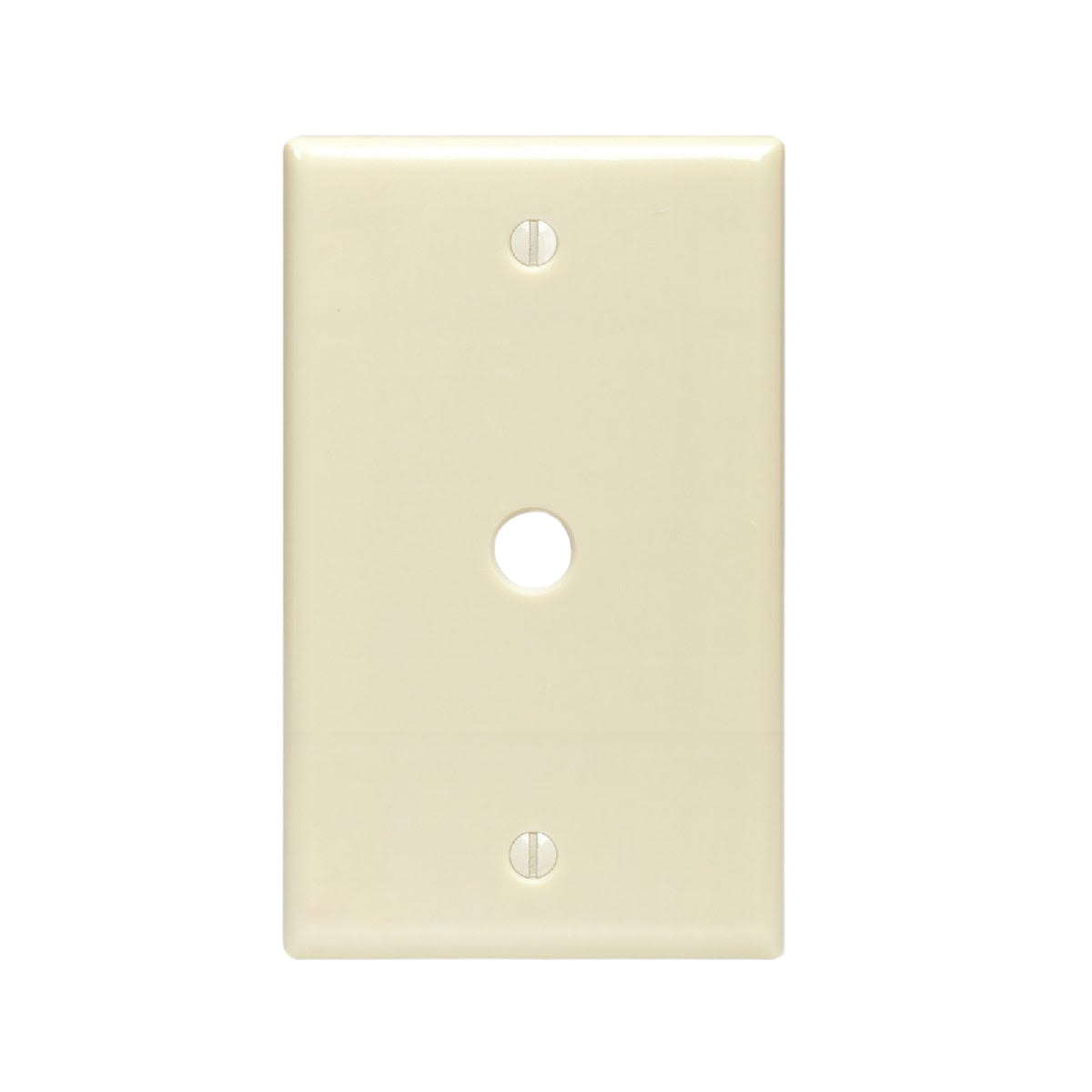 Ivory single-gang wall plate for telephone or cable connections designed for home improvement projects