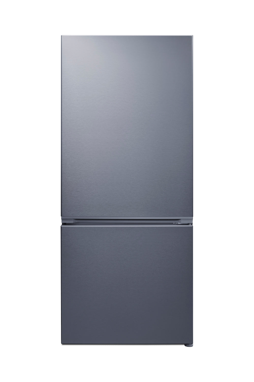 Stainless steel bottom-mount refrigerator-freezer with sleek modern design for kitchen and home appliances collections