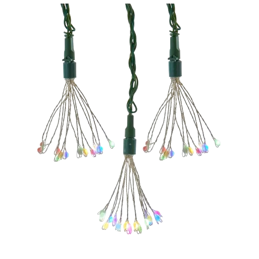 Multicolored twinkle LED lights with green wiring for festive Christmas light decoration under $50 collections