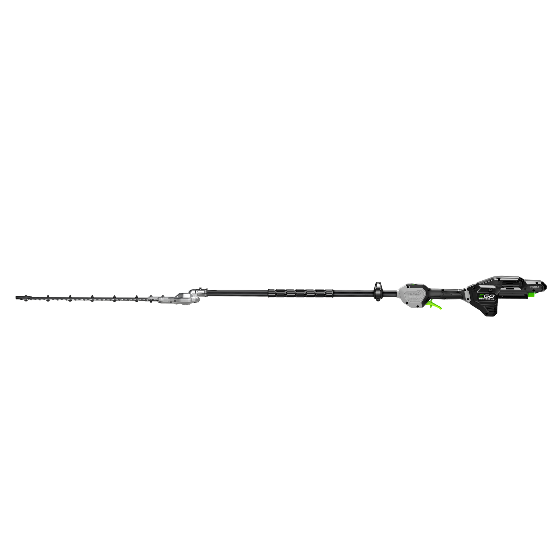 Black and green extended pole hedge trimmer with 21-inch blade for efficient landscaping and home improvement tasks