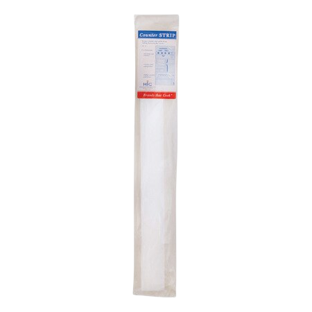 White silicone counter connector strip in sealed packaging for kitchen and home improvement projects, 2-pack