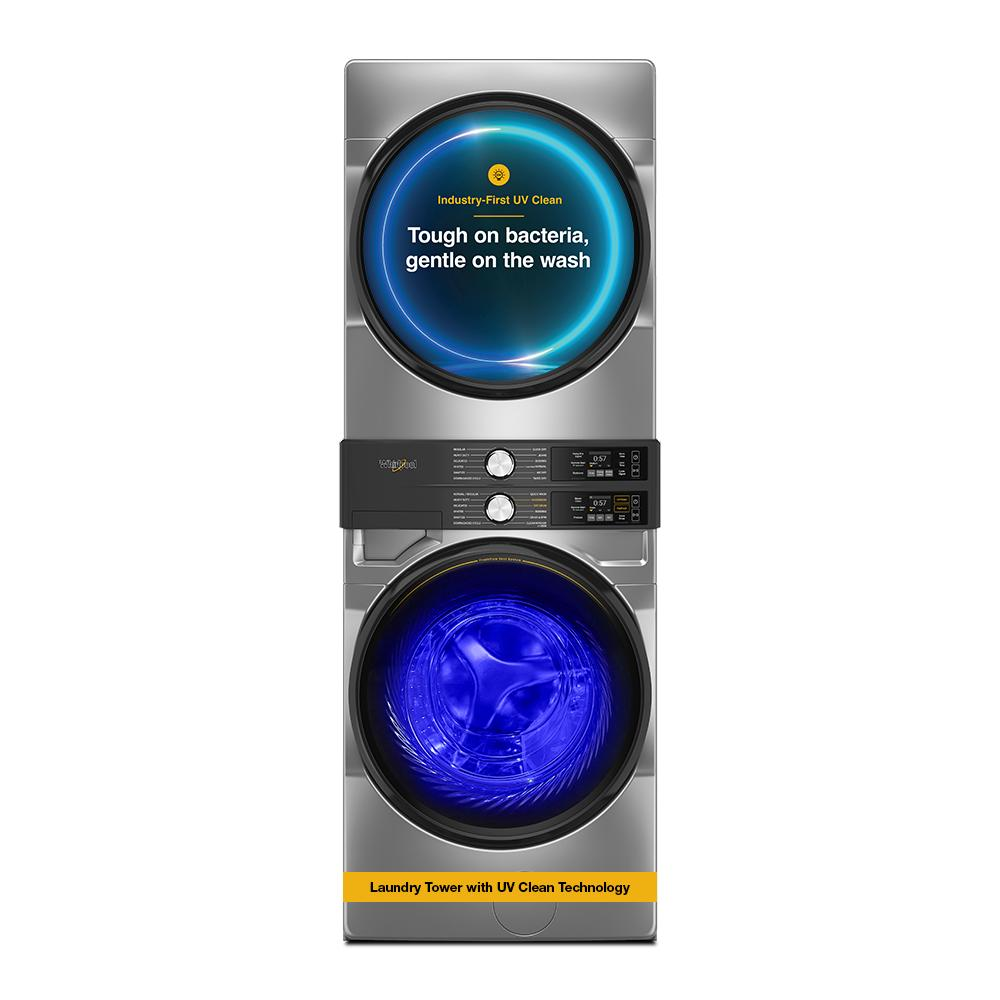 Smart ENERGY STAR® Front Load Laundry Tower with UV Clean Technology & FreshFlowTM Vent System 4.5 cu. ft. Washer & 7.4 cu. ft. Electric Dryer