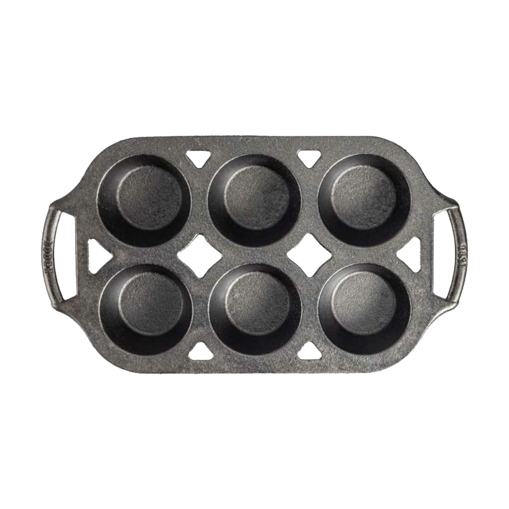 6-cup cast iron muffin pan with handles, durable kitchenware from Lodge cast iron under $50 collection