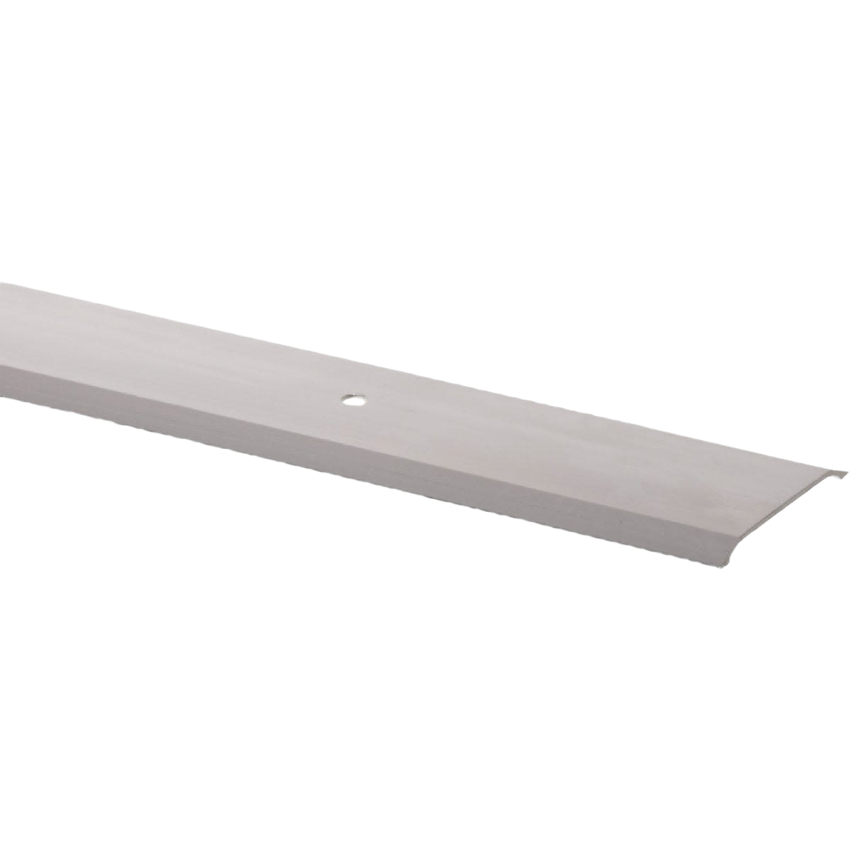 Silver aluminum door threshold with flat profile for smooth interior floor transitions in hardware and home improvement under $50 collections