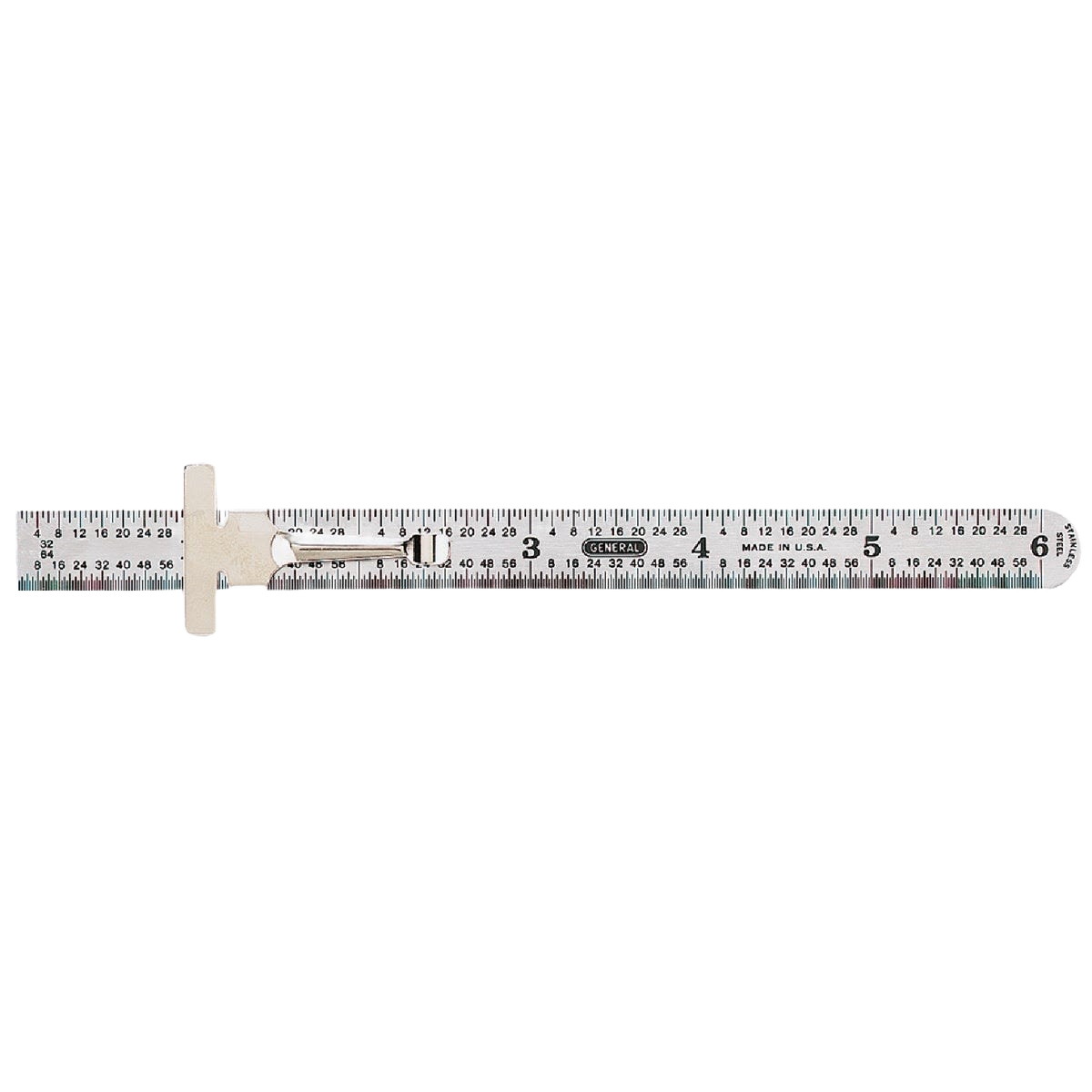 Metal flexible straight edge rule with pocket clip and dual measurement scales for precise home improvement tasks