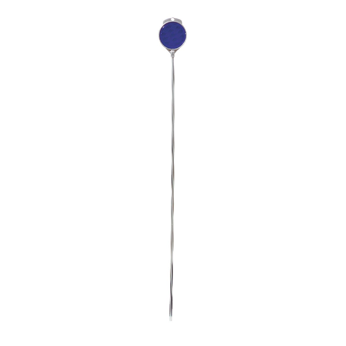 36-inch blue aluminum driveway marker with reflective top for outdoor home improvement and safety applications