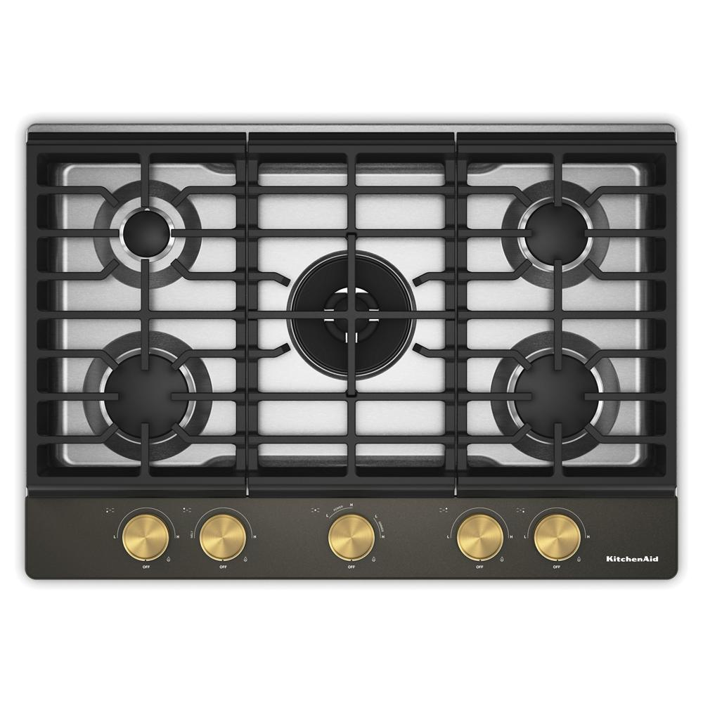 KitchenAid® 30 in. Gas Cooktop with 5 Burners and Integrated Wok Grate