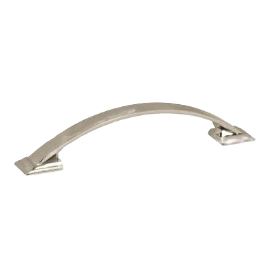 Polished nickel cabinet pull with curved solid edges for hardware and furniture accessories under $50 collections