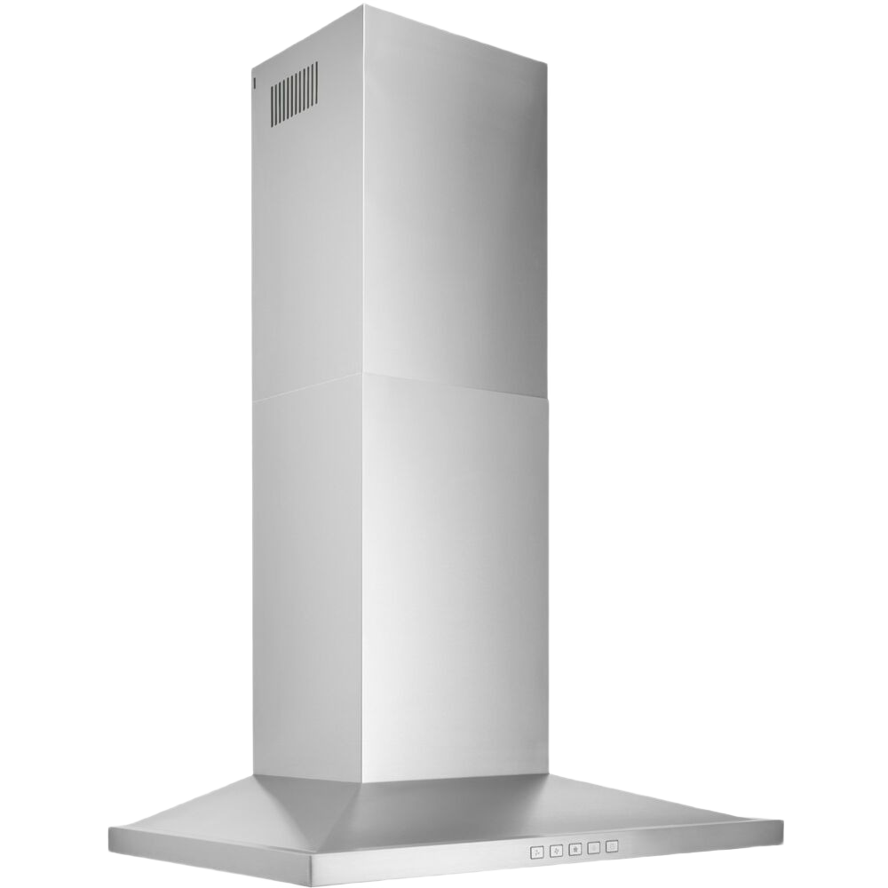 Stainless steel pyramid kitchen chimney hood with LED lighting and high airflow for home improvement use