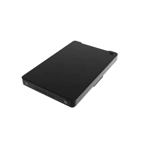 Slim minimalist gun metal wallet with brown leather and silicone grip for cards and cash in accessories and bags collections