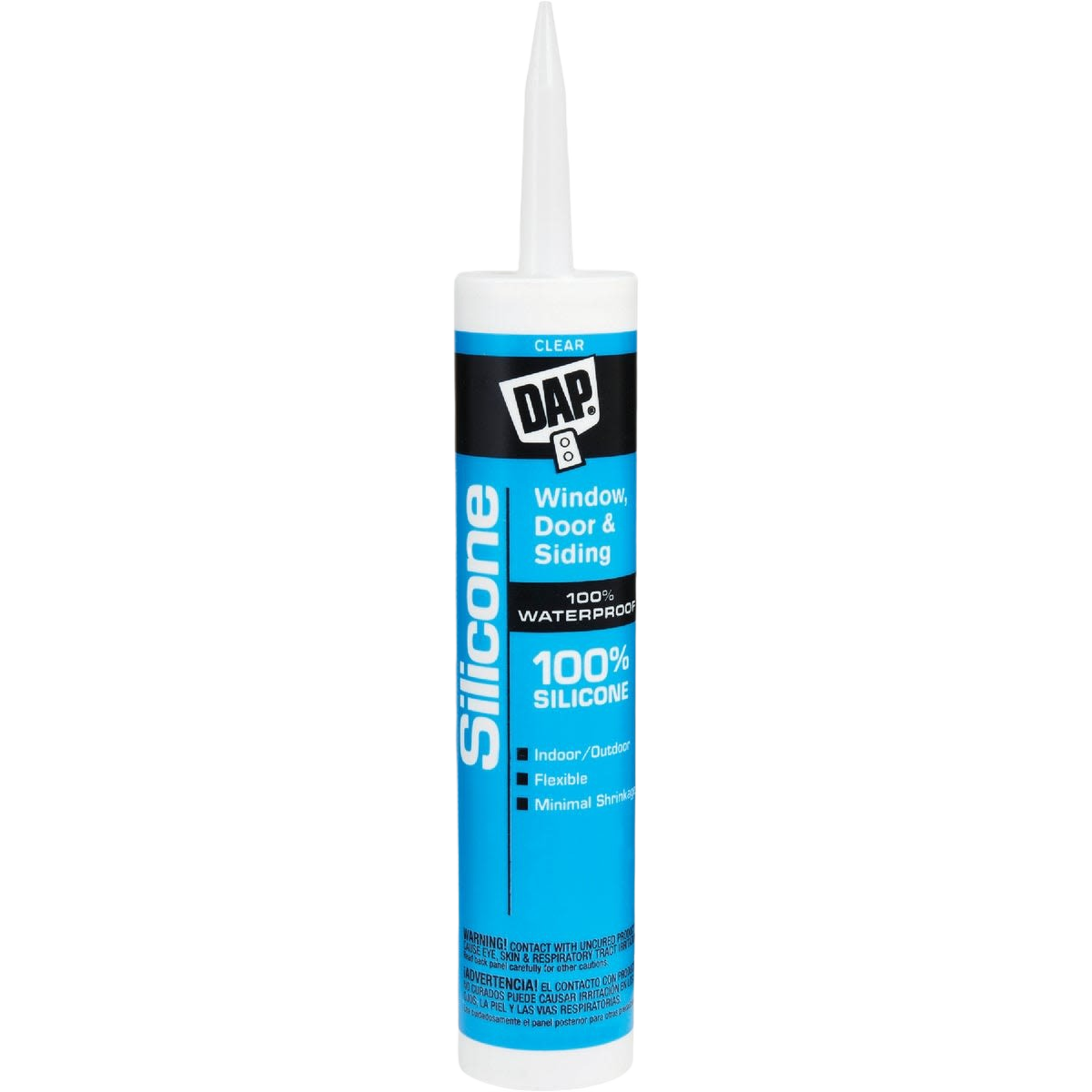 Clear silicone sealant tube for windows, doors, and siding, waterproof and flexible for home improvement projects