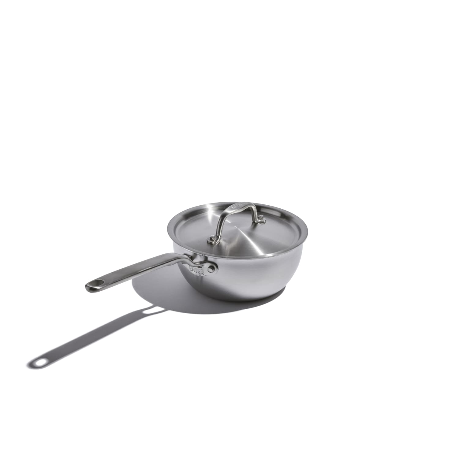 Stainless steel saucier with lid and long handle, fully clad cookware in Kitchenware and Kitchen & Kitchenware collections