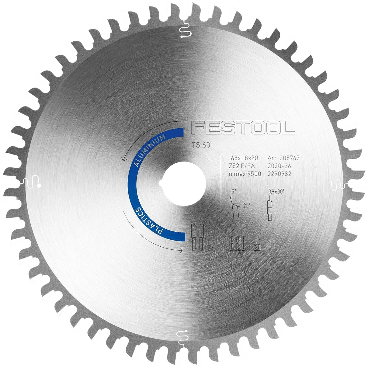 Circular metal saw blade with precision teeth designed for cutting aluminum and plastics in woodworking tools collections