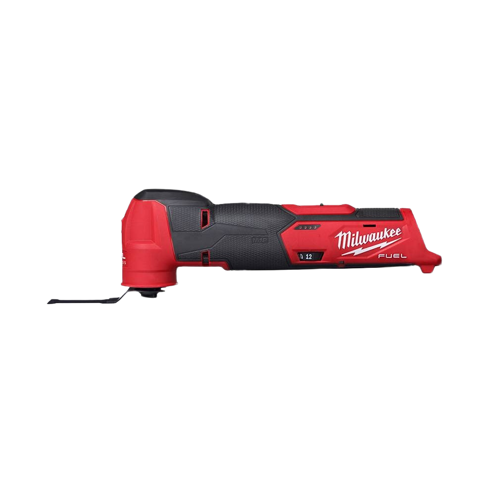 Red and black cordless oscillating multi-tool designed for precision cutting and sanding in home improvement projects