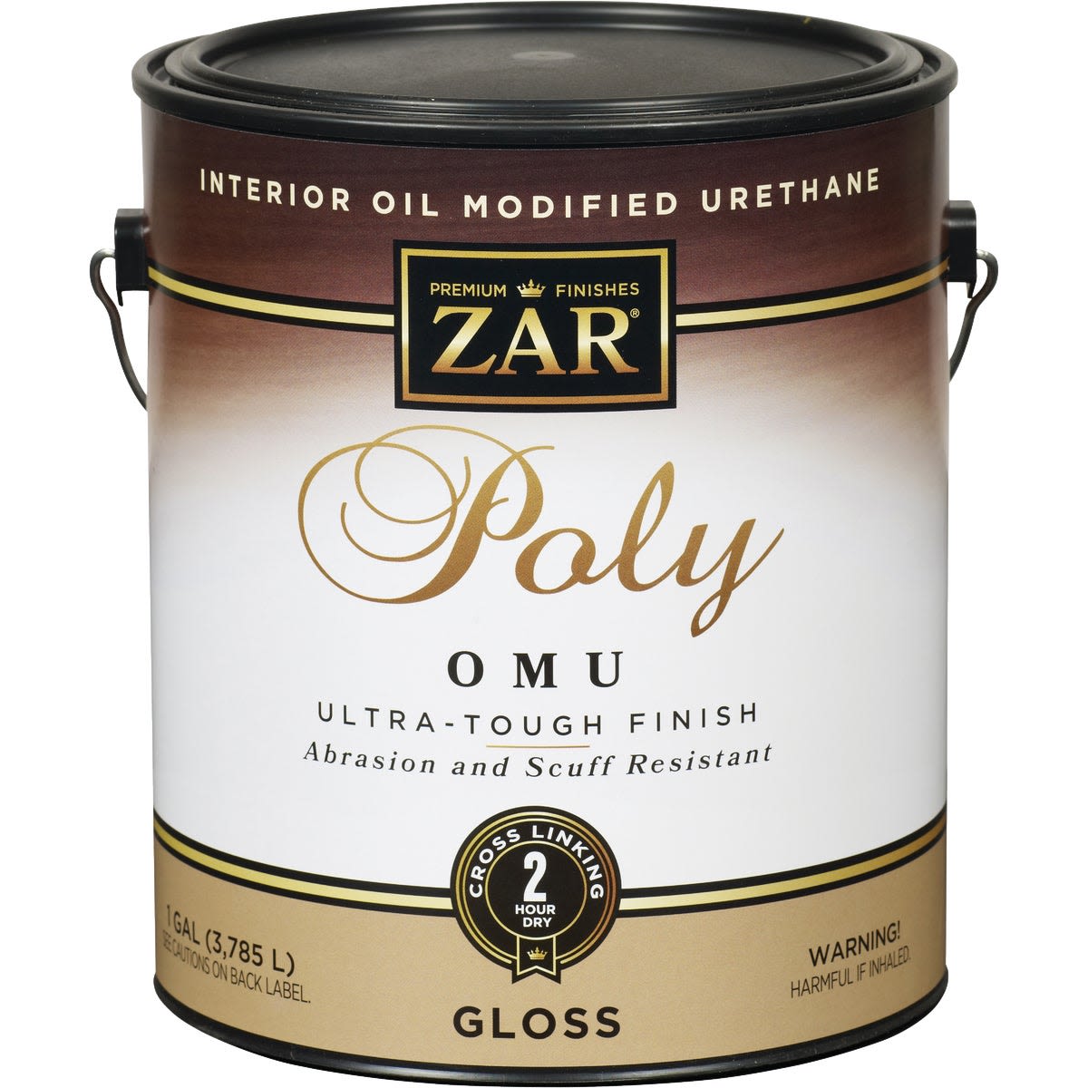 Gallon can of ZAR Ultra Max interior gloss polyurethane in Stains and Sealers for home improvement projects