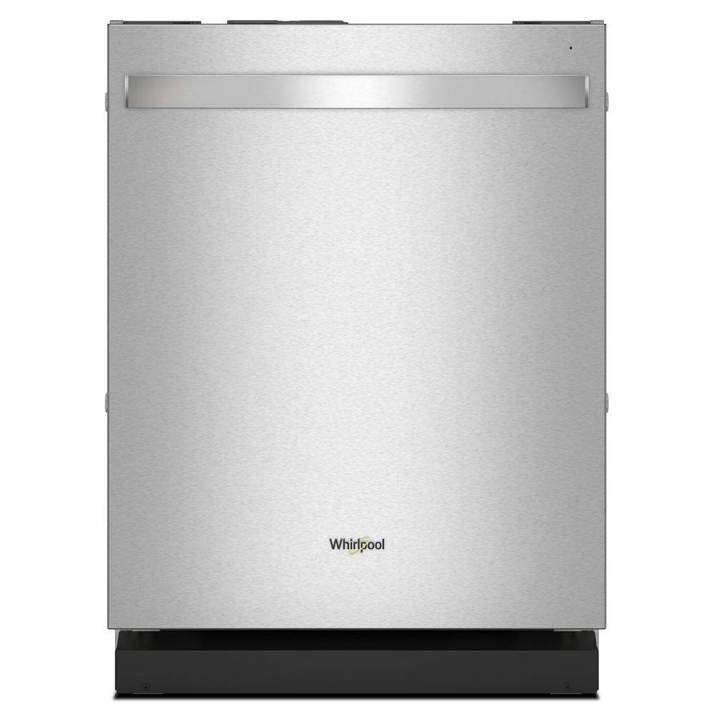Built-in stainless steel dishwasher with minimalist handle and flush design from kitchen appliances and dishwashers collection