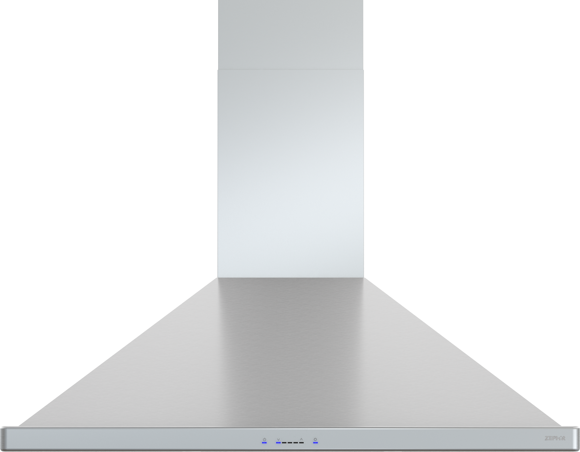 stainless steel chimney hood with LED controls designed for over the range kitchen appliances and home improvement