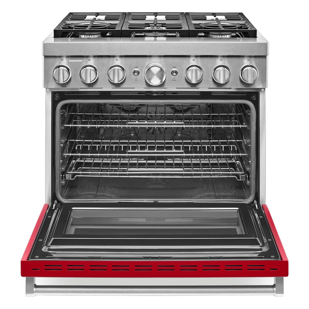 KitchenAid® 36'' Smart Commercial-Style Dual Fuel Range with 6 Burners
