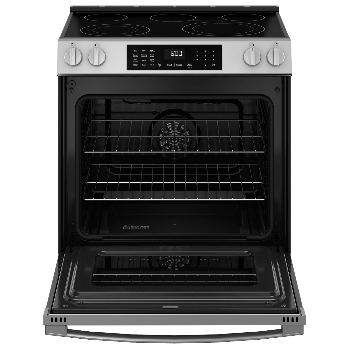 GE® ENERGY STAR® 30" Slide-In Electric Convection Range with No Preheat Air Fry and EasyWash™ Oven Tray