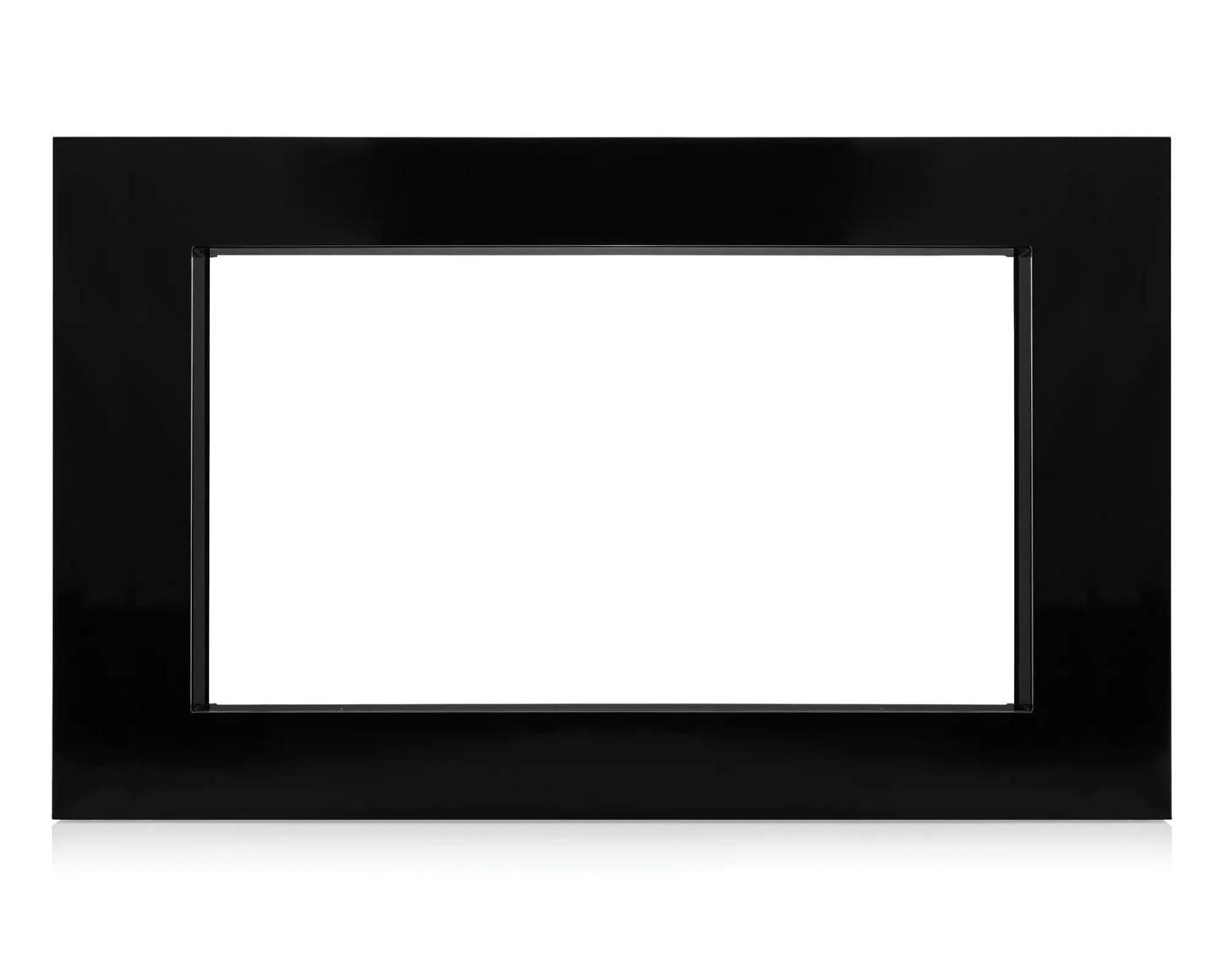 Black smooth finish trim kit designed for built-in microwave installation in Appliance Parts & Accessories category