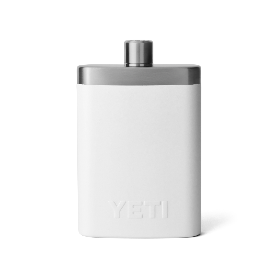 White durable flask with stainless steel cap and embossed logo for drinkware and kitchenware under $100 collections