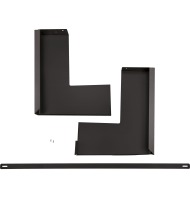 Black metal accessory filler kit components designed for 36-inch over-the-range microwave installation from appliance parts collection