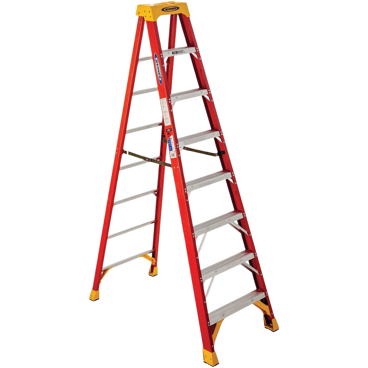 Werner 8 ft Fiberglass Step Ladder 300 lb Capacity – Hartville