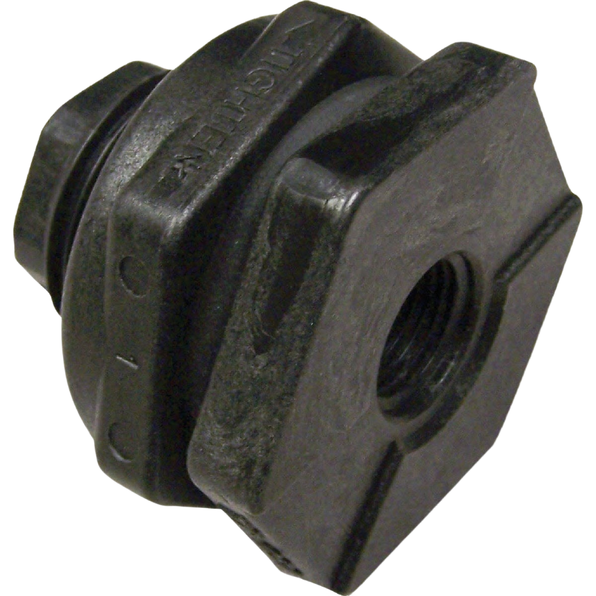 Black 1/2 inch bulkhead fitting for plumbing and pipe connections in home improvement under $50