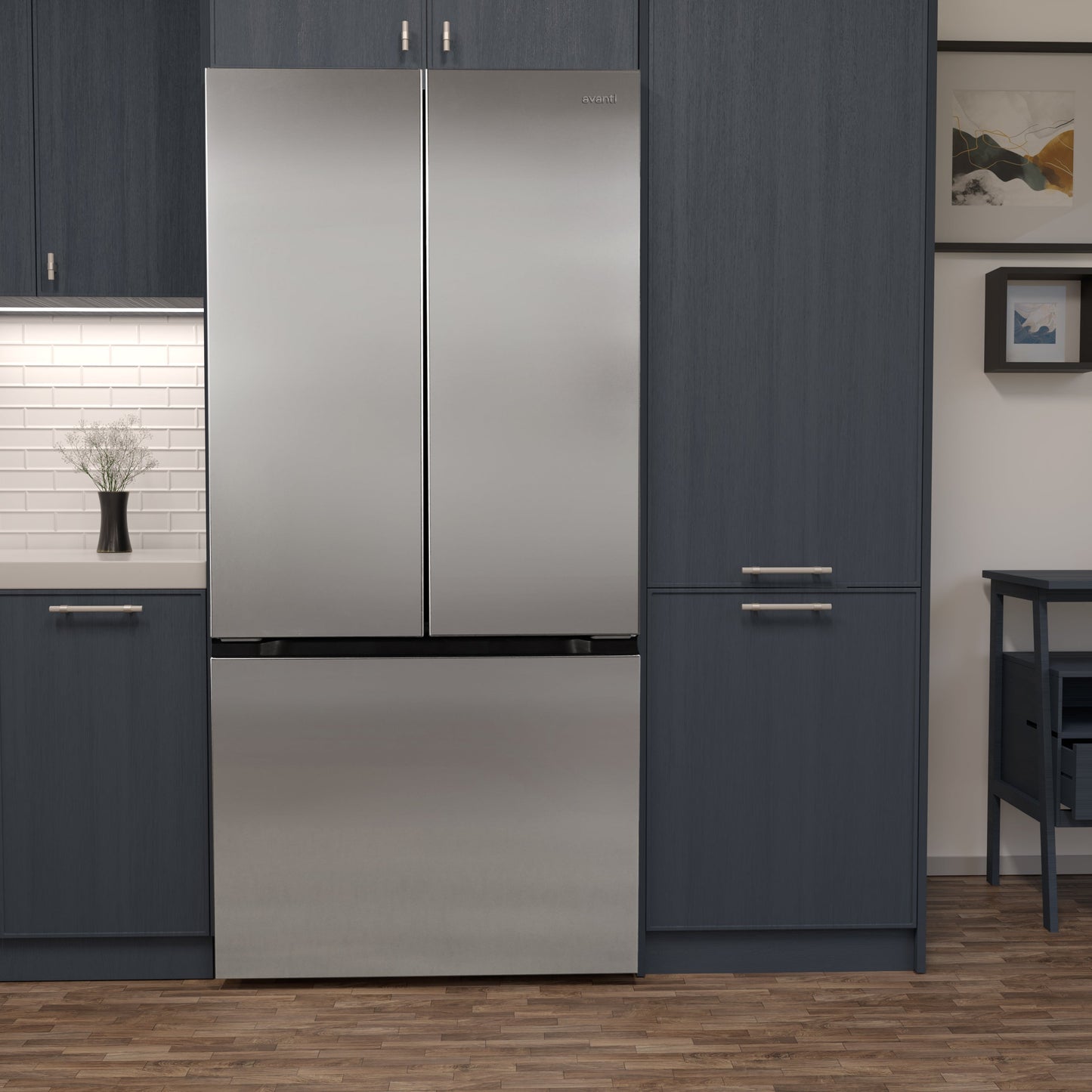 Avanti Frost Free French Door Refrigerator, 17.5 cu. ft. - Stainless Steel