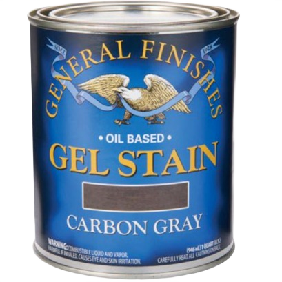 General Finishes oil-based carbon gray gel stain can for wood finishing in stains and sealers under $50 collection