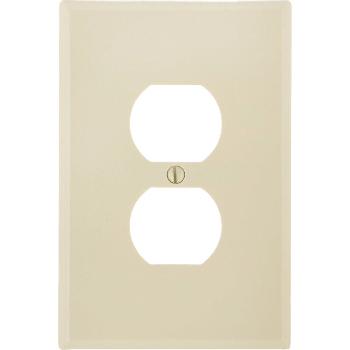 Ivory oversized plastic 1-gang outlet wall plate for electrical and home improvement projects under $50 collection