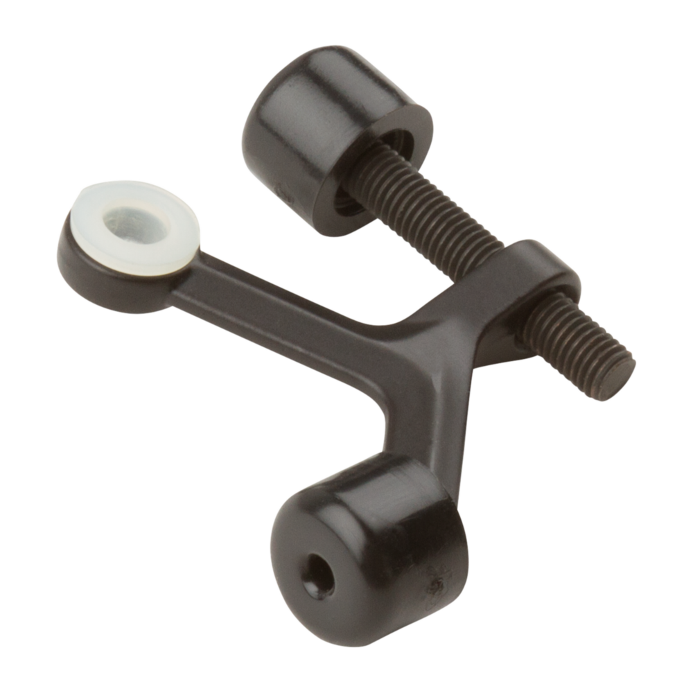 Oil rubbed bronze adjustable hinge pin door stop for wall protection in door accessories and home improvement projects
