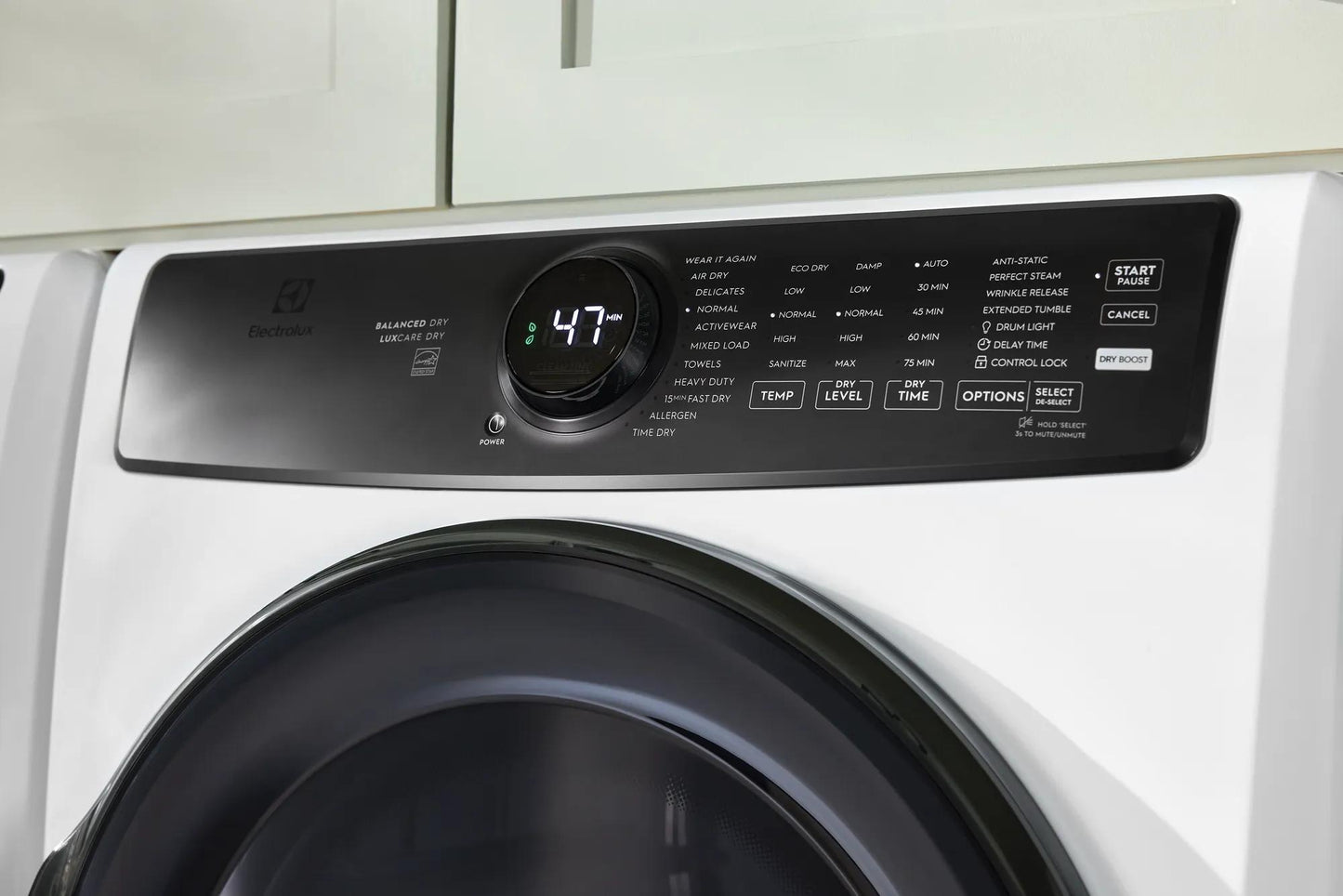 Front Load Perfect Steam™ Electric Dryer with Balanced Dry™ and Instant Refresh – 8.0 Cu. Ft.